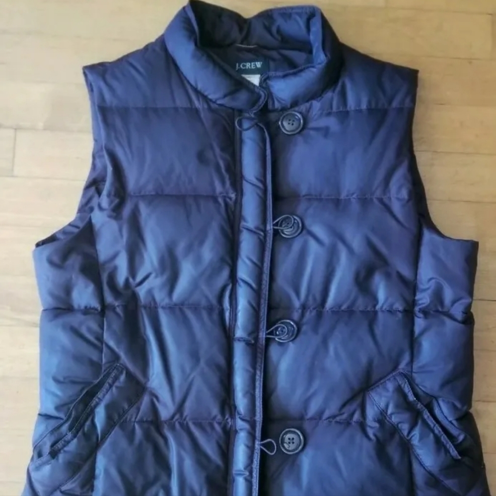J. CREW Women's Vest Chocolate Brown Down Puffer Ski size Medium